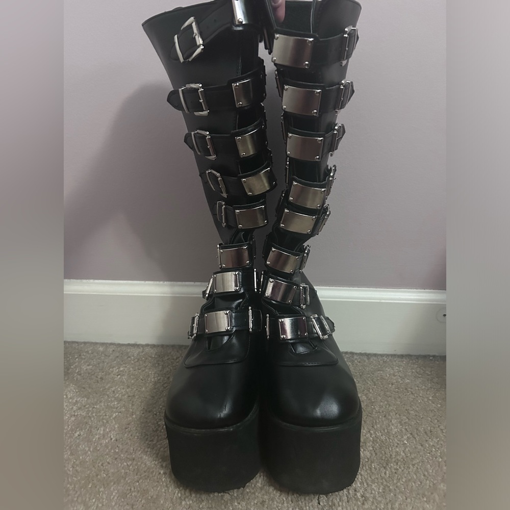 Black platform shoes